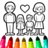 icon Happy Family Coloring Game 5